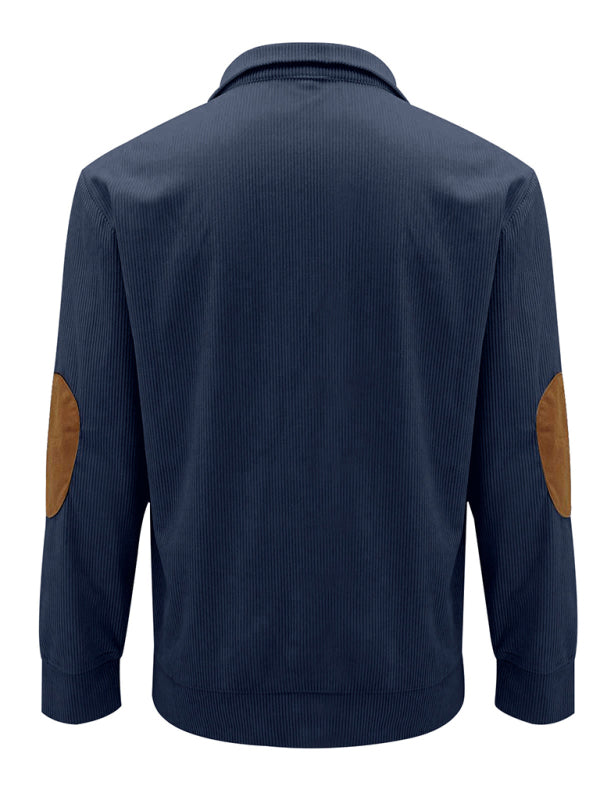 Men's Casual Stand Collar Long Sleeve Sweatshirt