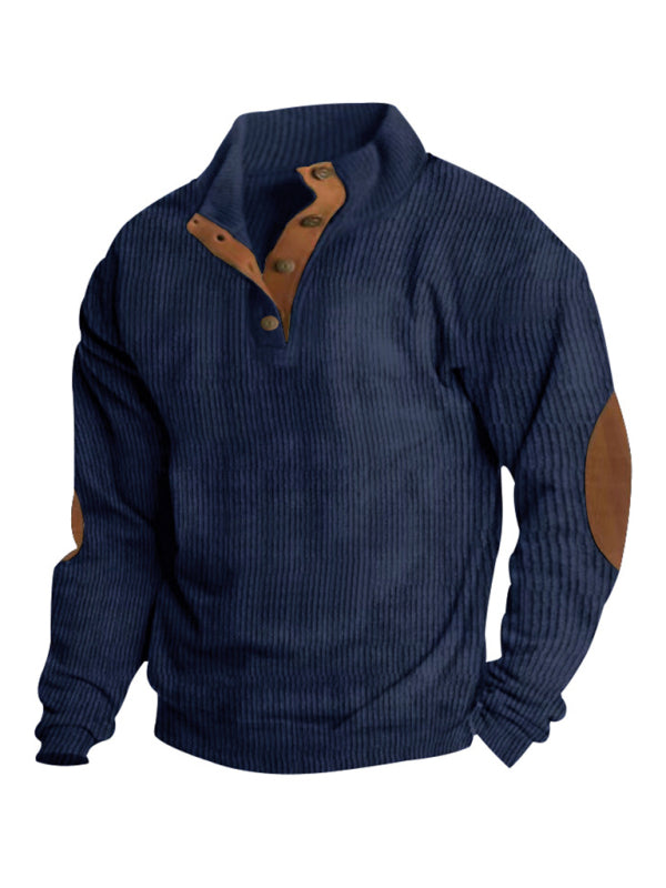 Men's Casual Stand Collar Long Sleeve Sweatshirt