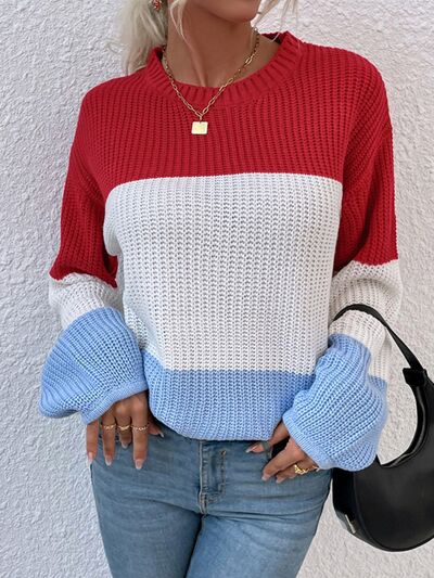 Color Block Comfort Sweater