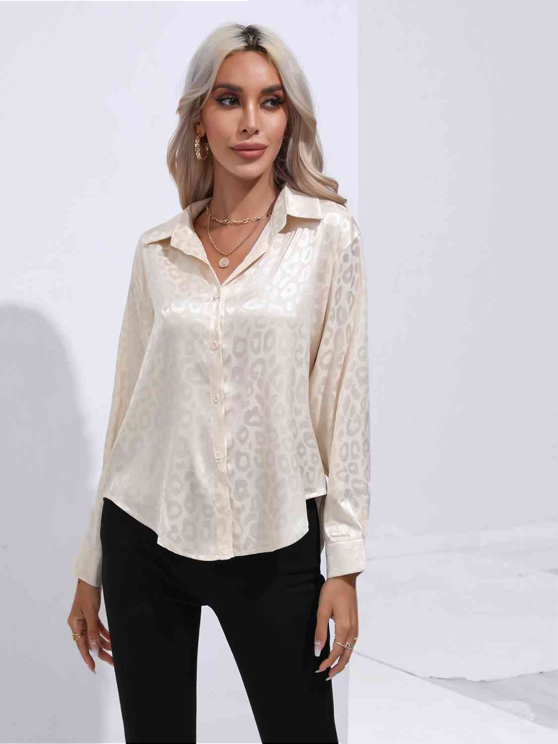 Printed Collared Buttoned Shirt