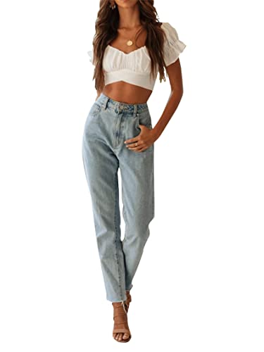 Women's Ruffle Short Sleeve Tie Up Back Crop Top