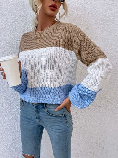 Color Block Comfort Sweater