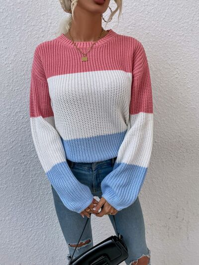 Color Block Comfort Sweater