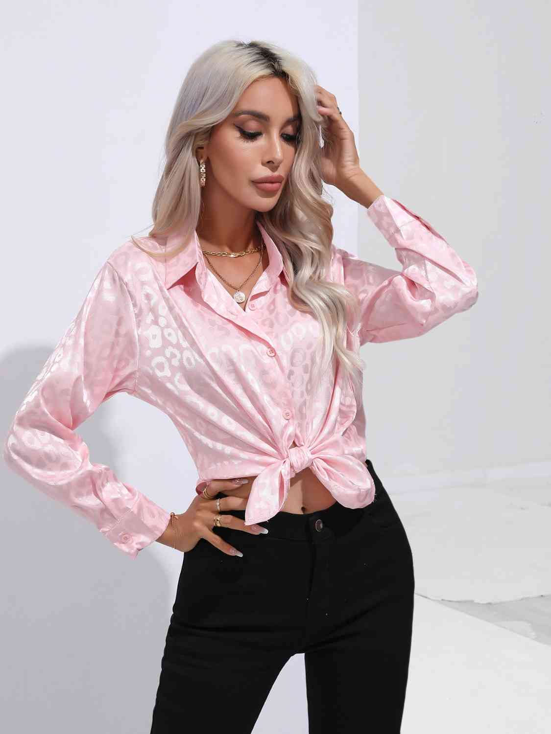 Printed Collared Buttoned Shirt