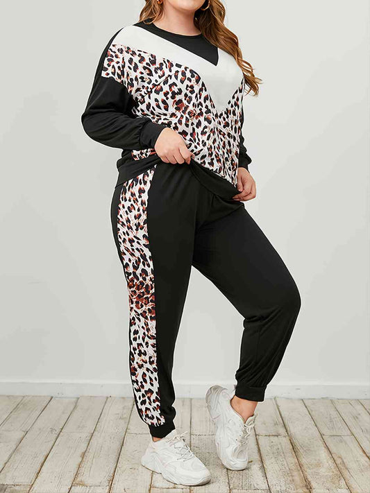 Leopard Sweatpants Set