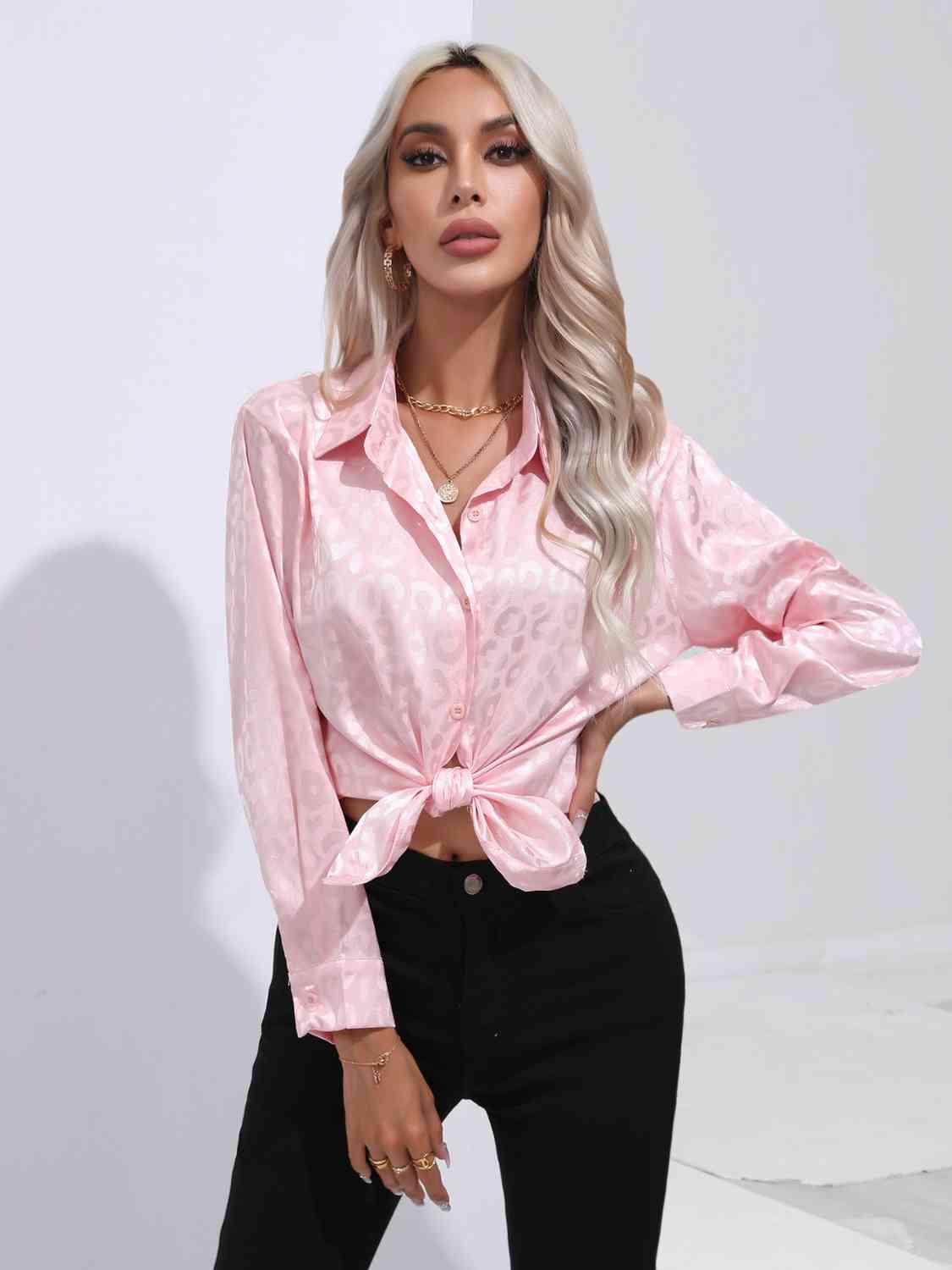 Printed Collared Buttoned Shirt