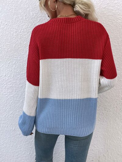 Color Block Comfort Sweater