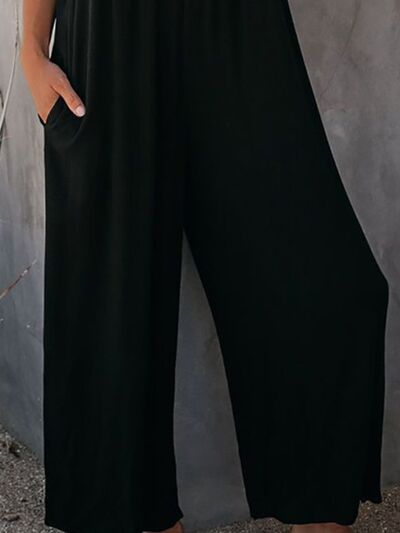 Spaghetti Strap Jumpsuit with Pockets