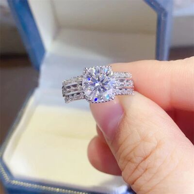 2 Carat Moissanite 925 Sterling Silver Ring