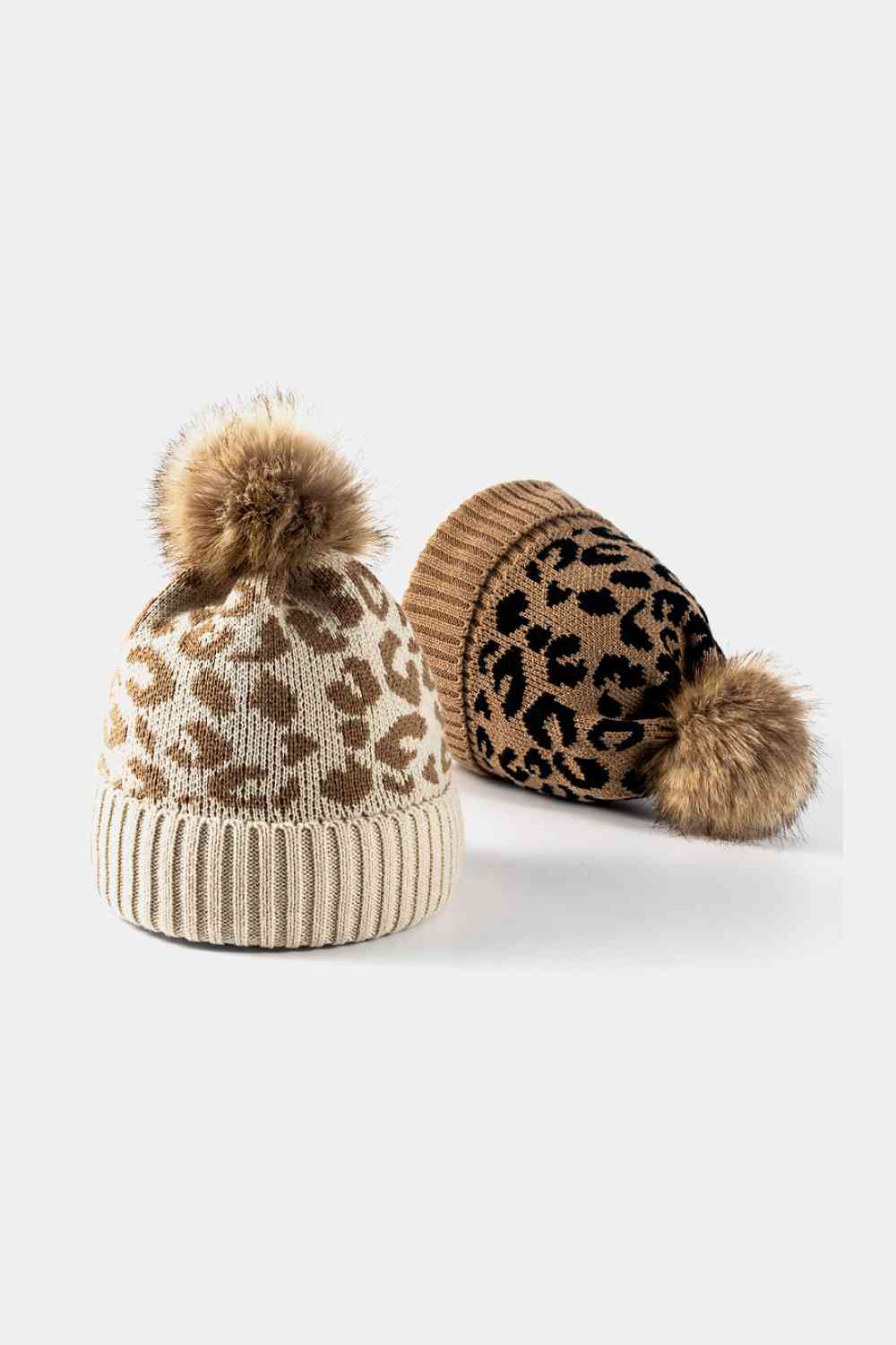 Leopard Pom-Pom Beanie