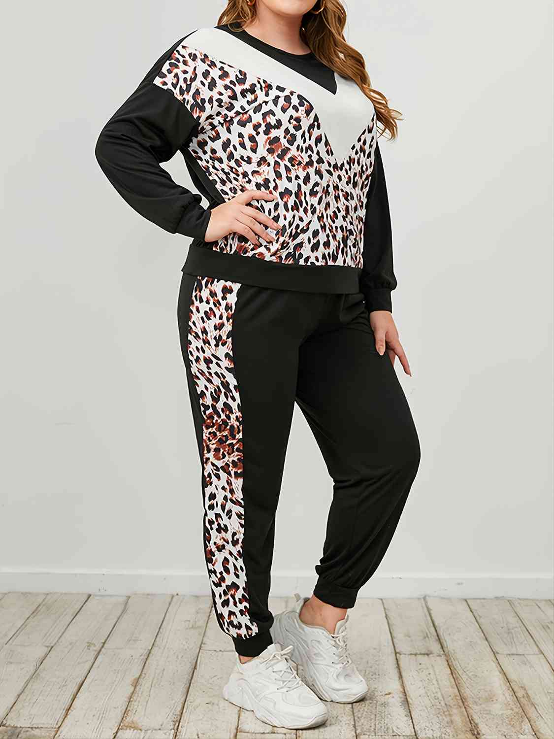 Leopard Sweatpants Set