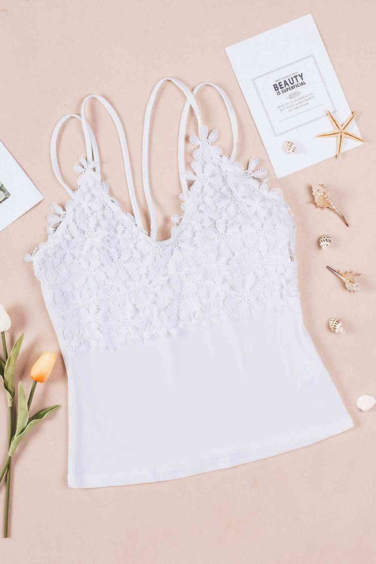 Lace Spaghetti Strap Cami Top