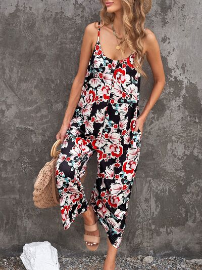 Spaghetti Strap Jumpsuit with Pockets