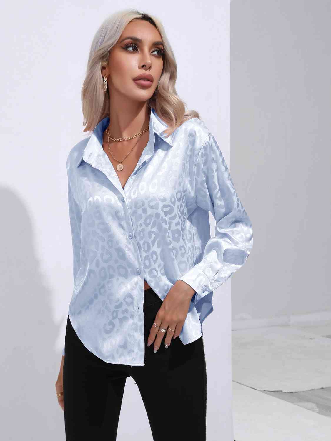 Printed Collared Buttoned Shirt