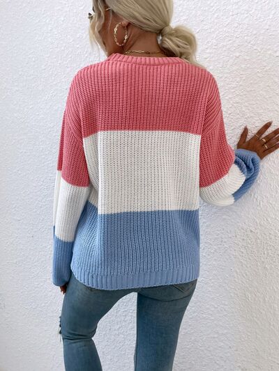 Color Block Comfort Sweater