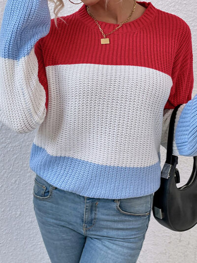 Color Block Comfort Sweater