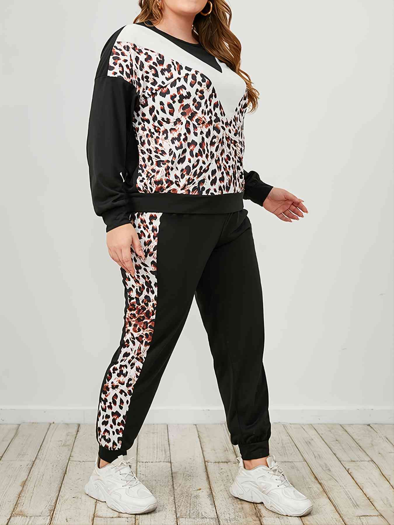 Leopard Sweatpants Set