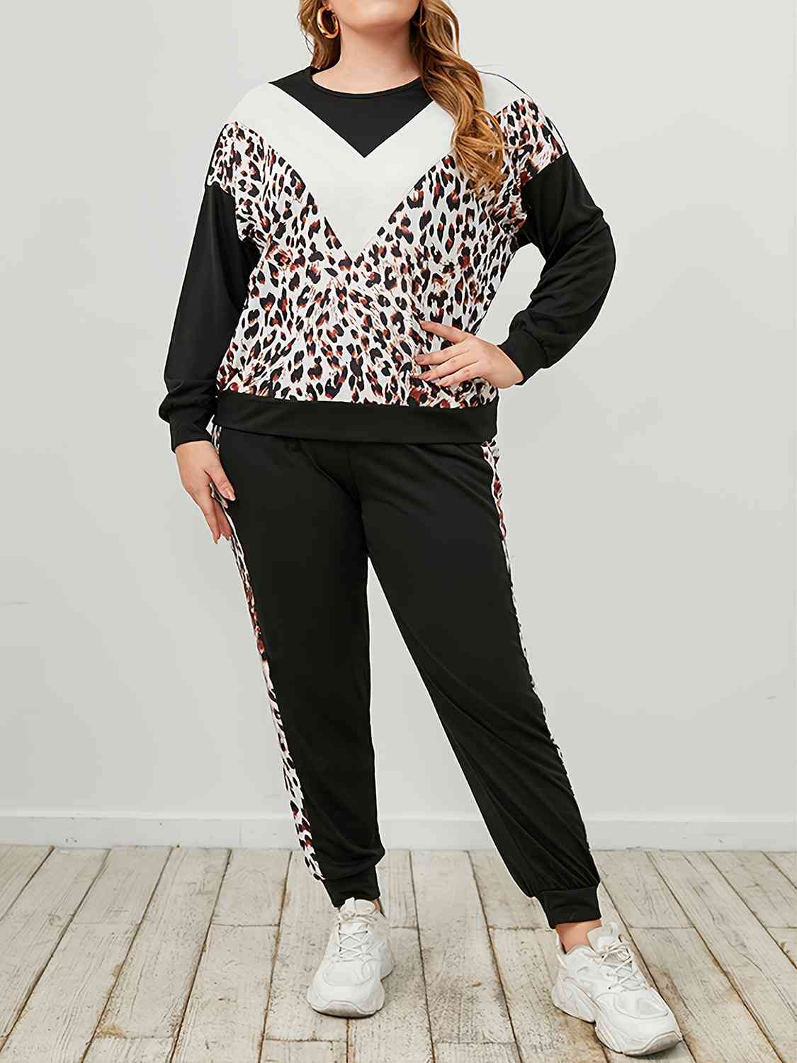 Leopard Sweatpants Set