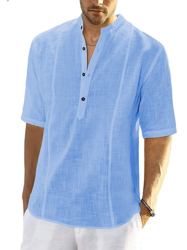 Casual Linen Shirt With Long Sleeves