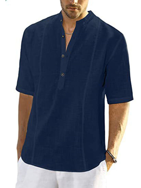 Casual Linen Shirt With Long Sleeves