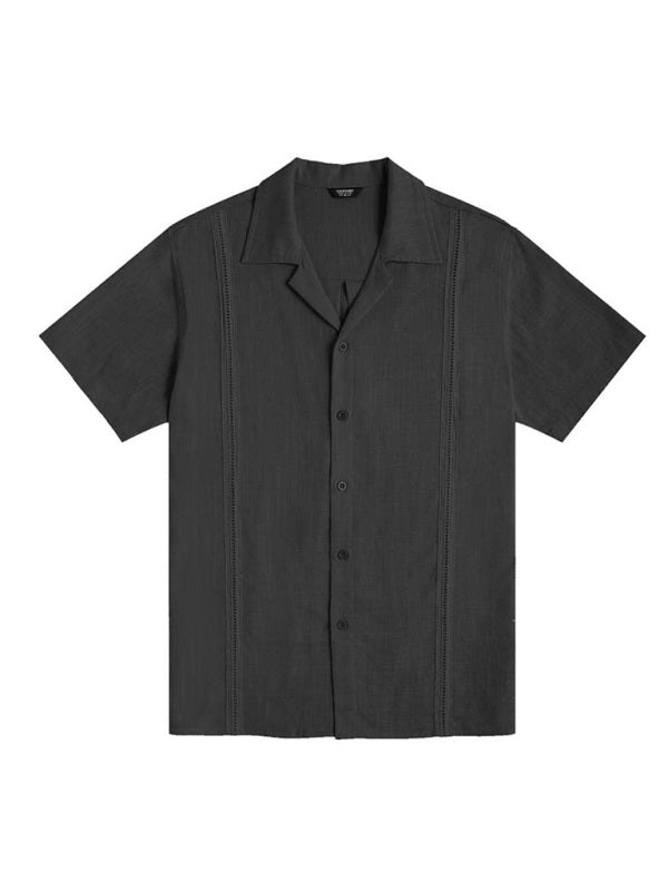 Men's Solid Color Linen Resort Shirt