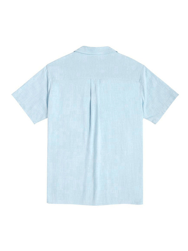 Men's Solid Color Linen Resort Shirt