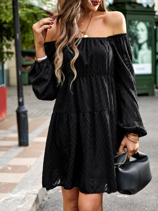 Elegant long sleeve waist dress