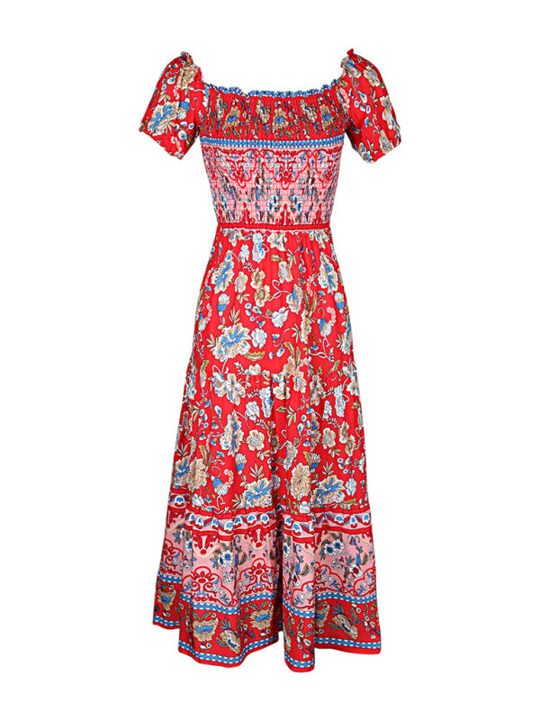 One-neck printed dress